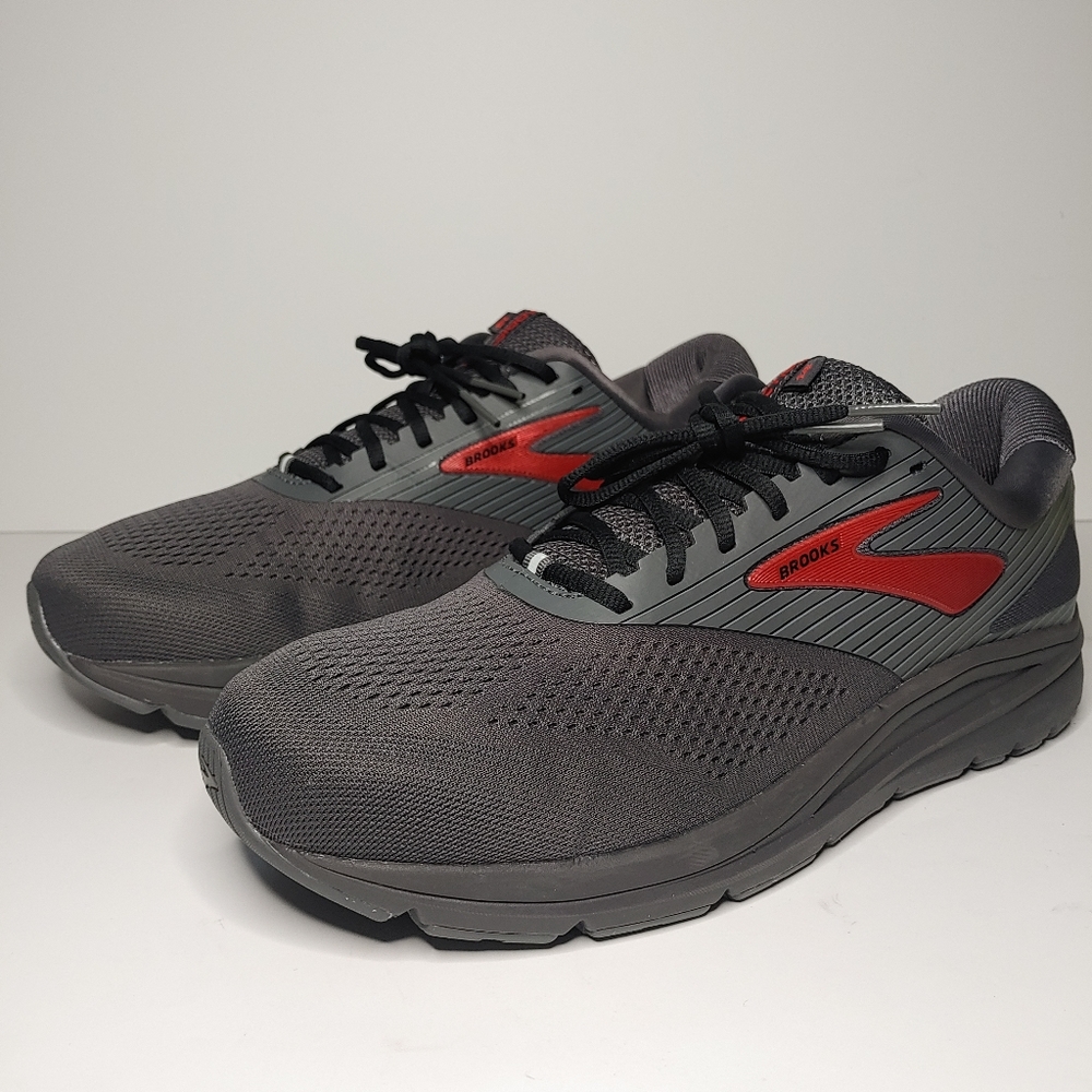 Brooks Addiction 14 Grey Red Mens Size #13 Medium